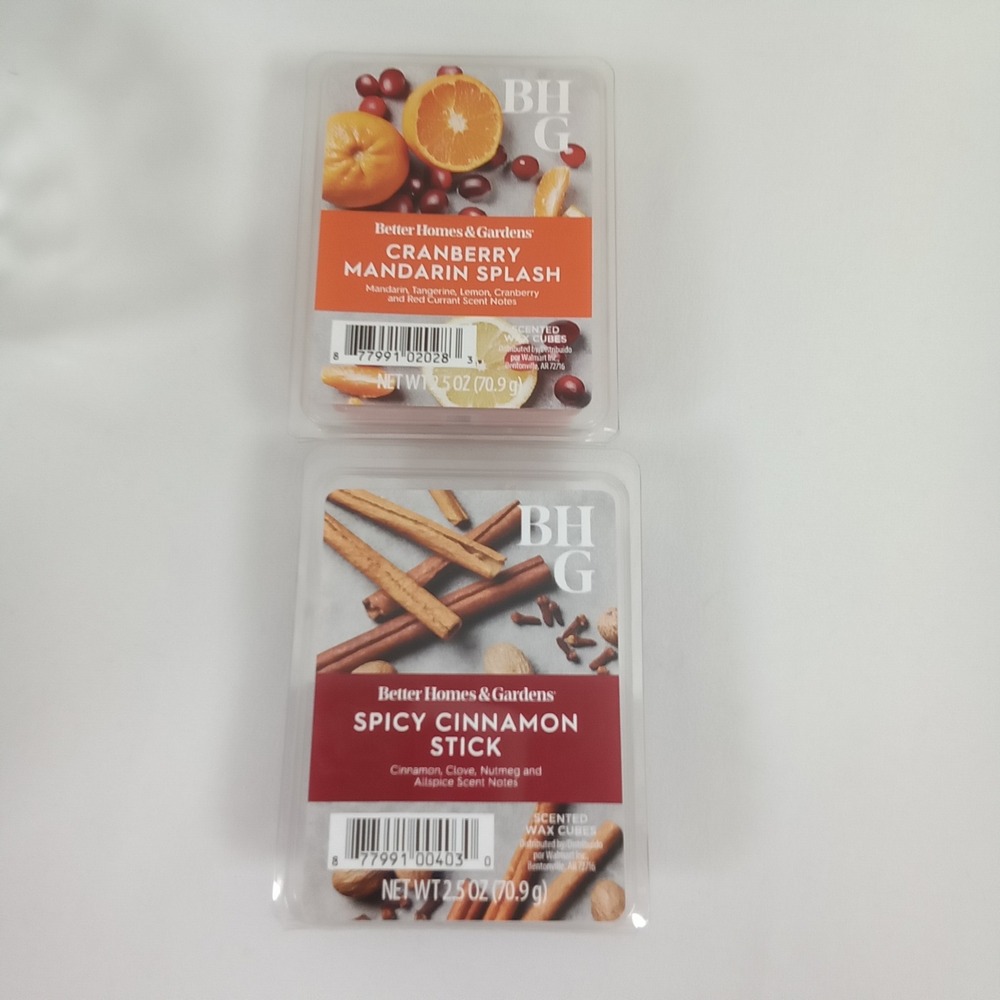 Better Homes &‎ Gardens Wax Melts Cranberry Mandarin & Spicy Cinnamon Stick 2pk